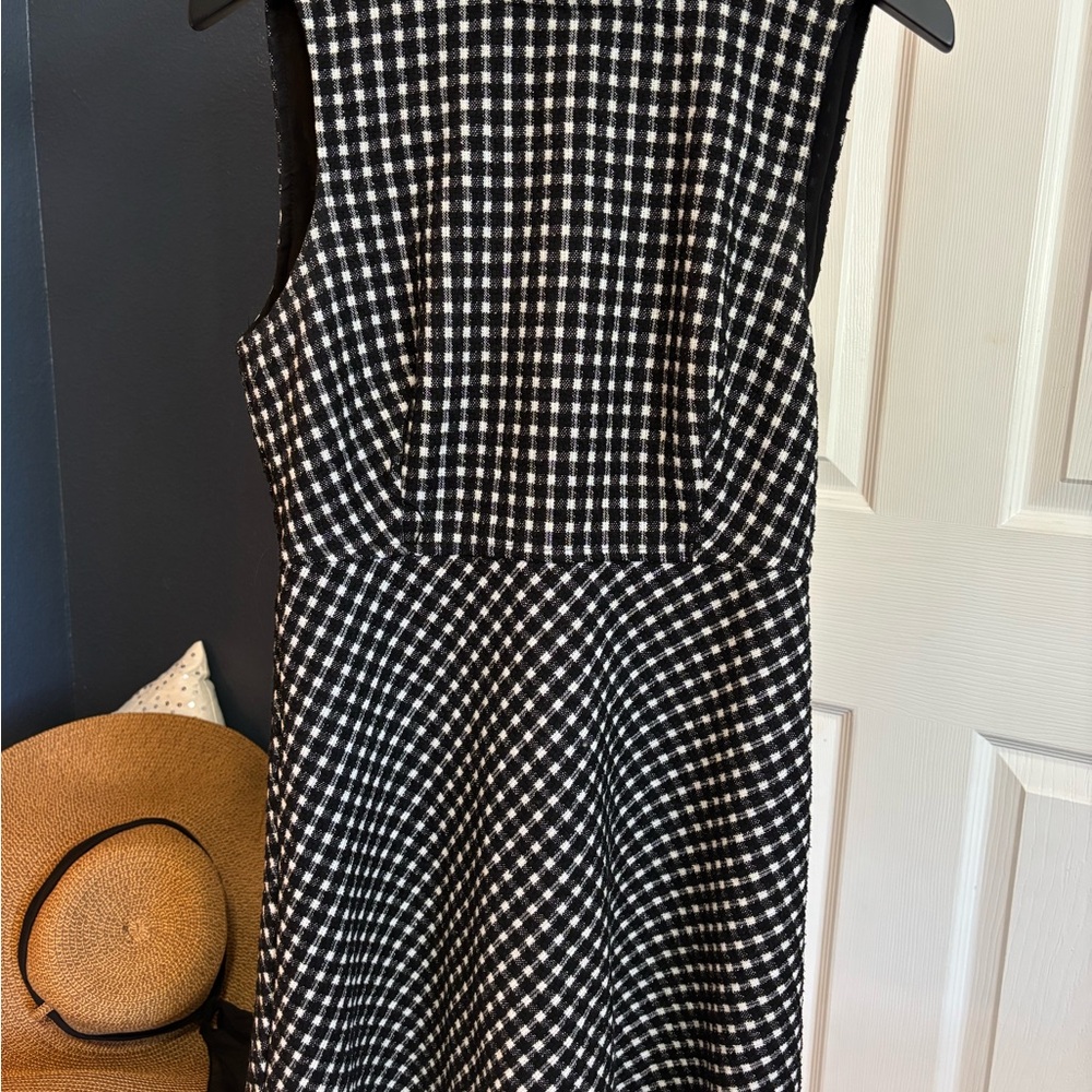 Lulu's Black and White Checkered Midi Dress